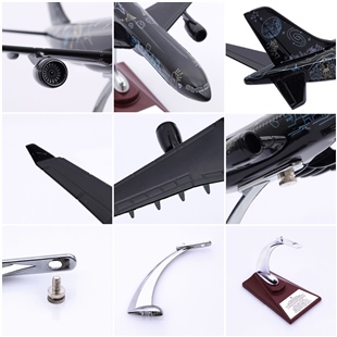 Zekupp - Maket Uçak - Airbus A330-300 1/200 - SİYAH DESENLİ ÖZEL TASARIM Model Uçak