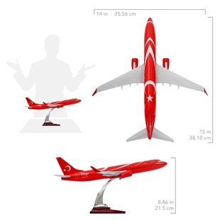 Zekupp - Maket Uçak - Boeing 737-800 1/100 - TÜRKİYE ÖZEL TASARIMLI  Model Uçak, Model C