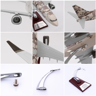 Zekupp - Maket Uçak - Boeing 737-800 1/100 - ASKERİ KAMUFLAJ ÖZEL TASARIM Model Uçak