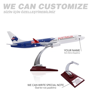 Zekupp - Maket Uçak - Boeing 737-800 1/100 - AVUSTRALYA ÖZEL TASARIM Model Uçak