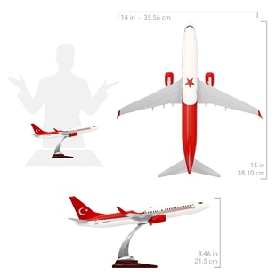 ZekUpp - Maket Uçak - Boeing 737-800 1/100 - TÜRKİYE Özel Tasarımlı Model Uçak