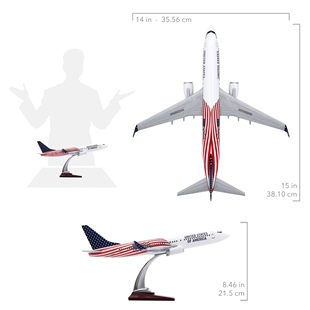 Zekupp - Maket Uçak - Boeing 737-800 1/100 - ABD ÖZEL TASARIM Model Uçak