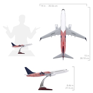 Zekupp - Maket Uçak - Boeing 737-800 1/100 - ABD ÖZEL TASARIM Model Uçak