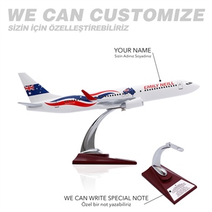Zekupp - Maket Uçak - Boeing 737-800 1/100 - AVUSTRALYA ÖZEL TASARIM Model Uçak