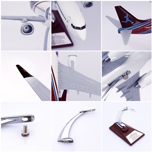 ZekUpp - Maket Uçak - Boeing 737-800 1/100 - BORDO MAVİ TARAFTAR Özel Tasarım Model Uçak