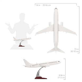Zekupp - Maket Uçak - Boeing 737-800 1/100 - BEYAZ ÖZEL TASARIM Model Uçak