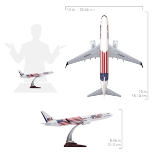 Zekupp - Maket Uçak - Boeing 737-800 1/100 - ABD ÖZEL TASARIM Model Uçak