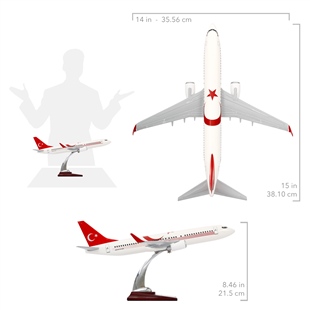 Zekupp - Maket Uçak - Boeing 737-800 1/100 - TÜRKİYE ÖZEL TASARIMLI Model Uçak, Model B
