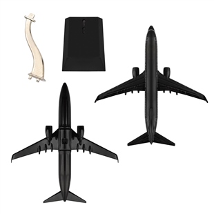 Zekupp - Maket Uçak - Boeing 737-800 1/250 Metal Gövde - SİYAH ÖZEL TASARIM Model Uçak