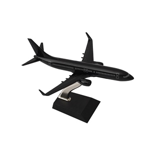 Zekupp - Maket Uçak - Boeing 737-800 1/250 Metal Gövde - SİYAH ÖZEL TASARIM Model Uçak