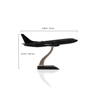 Zekupp - Maket Uçak - Boeing 737-800 1/250 Metal Gövde - SİYAH ÖZEL TASARIM Model Uçak