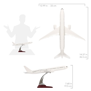 Zekupp - Maket Uçak - Boeing 777-300 1/200 - BEYAZ ÖZEL TASARIM Model Uçak