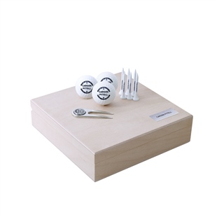 Zekupp Profesyonel 3 Golf Topu 6 Tee ve Marker Ahşap Kutulu Set