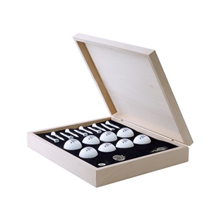 Zekupp Profesyonel 8 Golf Topu 10 Tee İşaretleyici ve Şapka Klipsli Ahşap Kutu Golf Seti