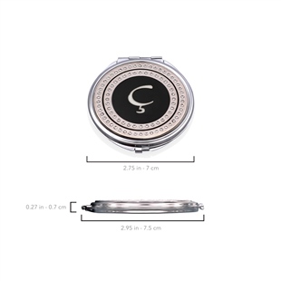 Zekupp Retro Ç Harfli İşlemeli Makyaj Aynası