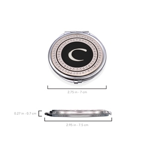 Zekupp Retro C Harfli İşlemeli Makyaj Aynası