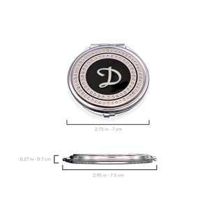 Zekupp Retro D Harfli İşlemeli Makyaj Aynası