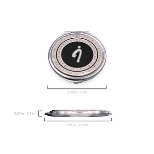 Zekupp Retro İ Harfli İşlemeli Makyaj Aynası