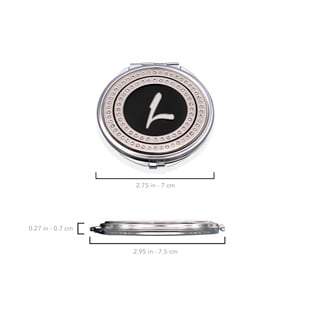 Zekupp Retro L Harfli İşlemeli Makyaj Aynası