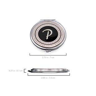 Zekupp Retro P Harfli İşlemeli Makyaj Aynası