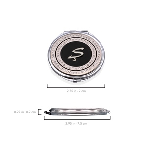 Zekupp Retro Ş Harfli İşlemeli Makyaj Aynası