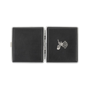 Zekupp Siyah Deri Harley-Davidson Kartal Metal Sigara Tabakası