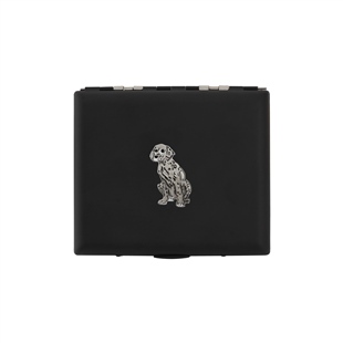 Zekupp Siyah Sevimli Köpek Temalı Metal Sigara Tabakası