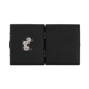 Zekupp Siyah Sevimli Köpek Temalı Metal Sigara Tabakası