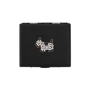 Zekupp Siyah Sevimli Köpek Temalı Metal Sigara Tabakası