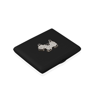 Zekupp Siyah Sevimli Köpek Temalı Metal Sigara Tabakası