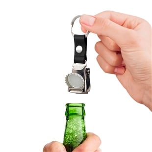 Zekupp Uçak Tasarımlı Şişe Açacağı Özellikli Siyah Renk  Emniyet Kemeri Anahtarlık