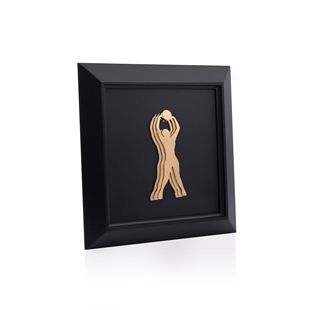 Zekupp Voleybol Severler İçin Ahşap Tablo, Duvar Dekorasyonu El Yapımı Tablo, Altın Renkte Ahşap Tablo Ev Hediyesi, 3 Boyutlu Çerçeve Tablo