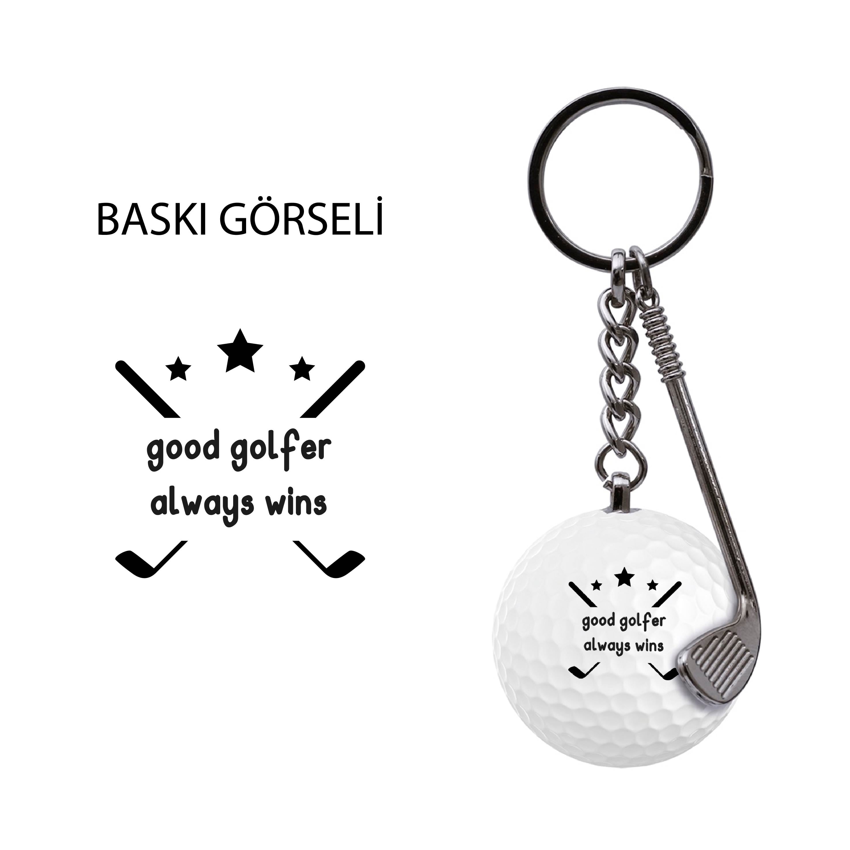 GFA0007Zekupp Golf Topu El Yapımı Hediyelik Anahtarlık Good Golfer S