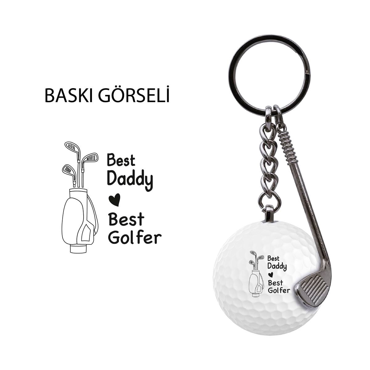 GFA0009Zekupp Golf Topu El Yapımı Hediyelik Anahtarlık Best S