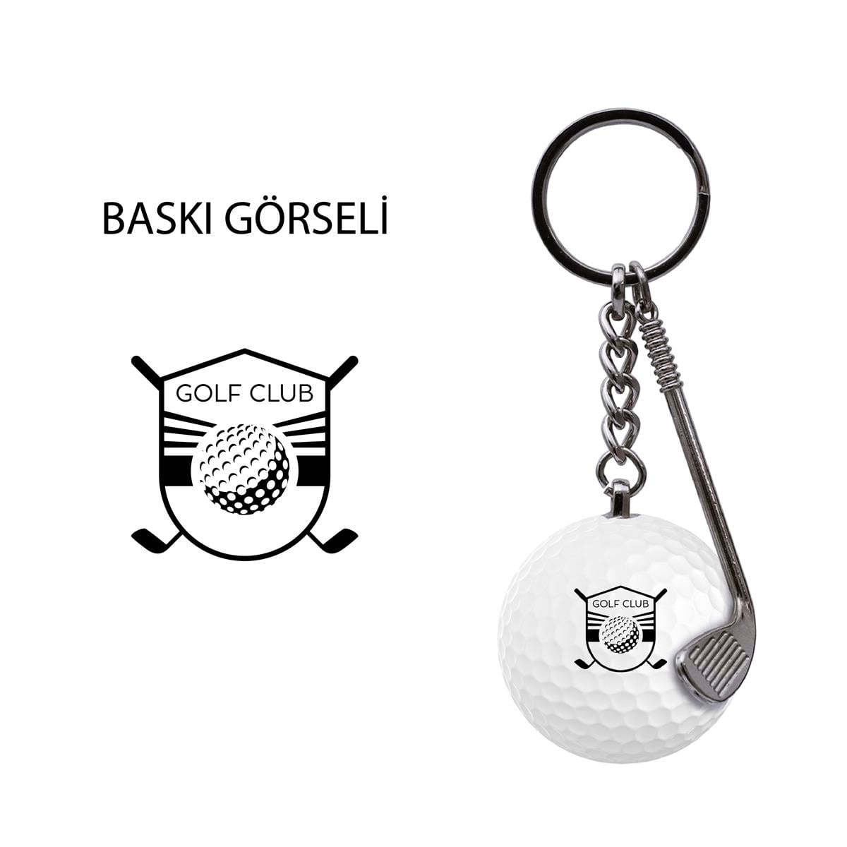 GFA0011Zekupp Golf Topu El Yapımı Hediyelik Anahtarlık Club S