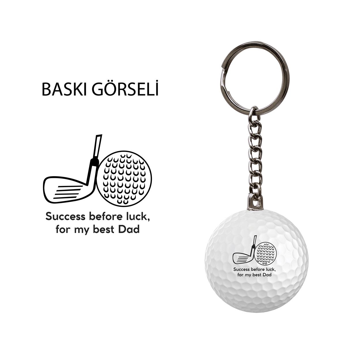 GFA0014Zekupp Golf Topu El Yapımı Hediyelik Anahtarlık Success