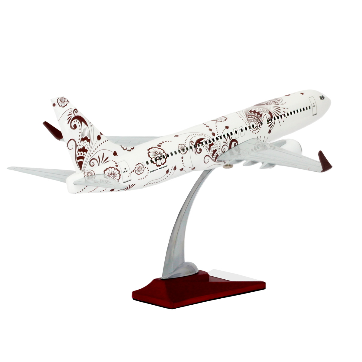 UCK0148Zekupp Boeing 737-800 1/100 Ölçek Kahverengi Desenli Maket Uçak