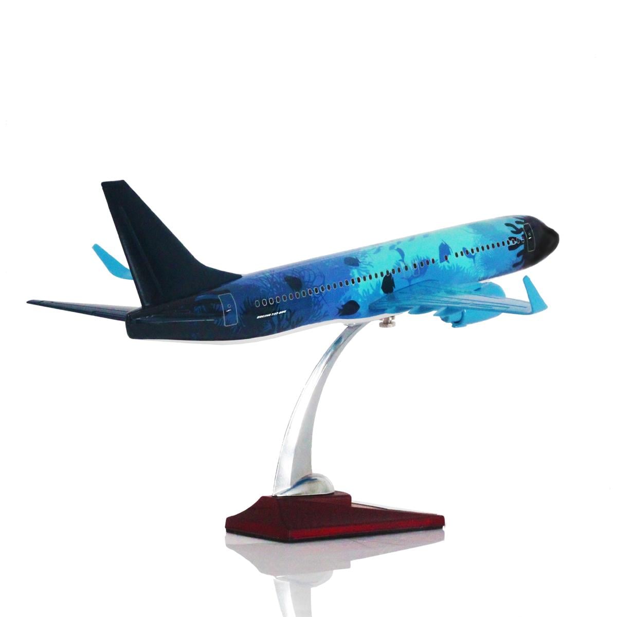 UCK0153Zekupp Boeing 737-800 1/100 Ölçek Akvaryum Temalı Maket Uçak