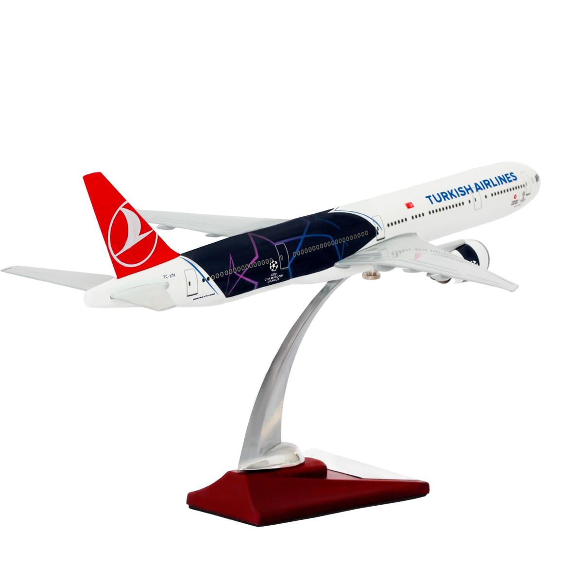 Zekupp THY Lisanslı Boeing 777-300 1/200 Ölçek Uefa Champions