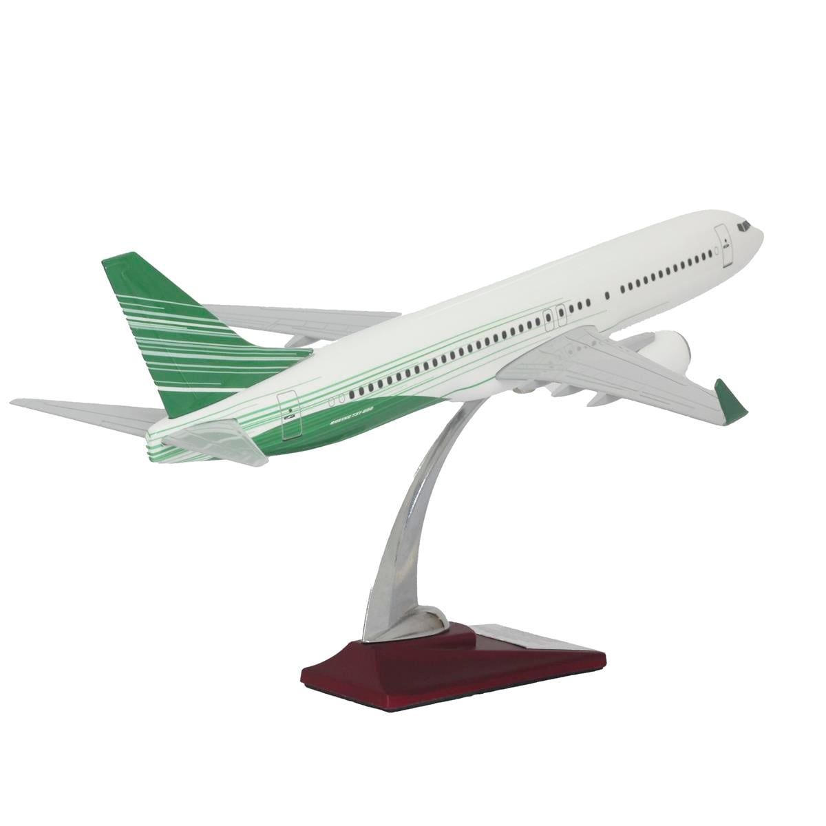 UCK0182Zekupp Boeing 737-800 1/100 Ölçek Yeşil Çizgili Maket Uçak