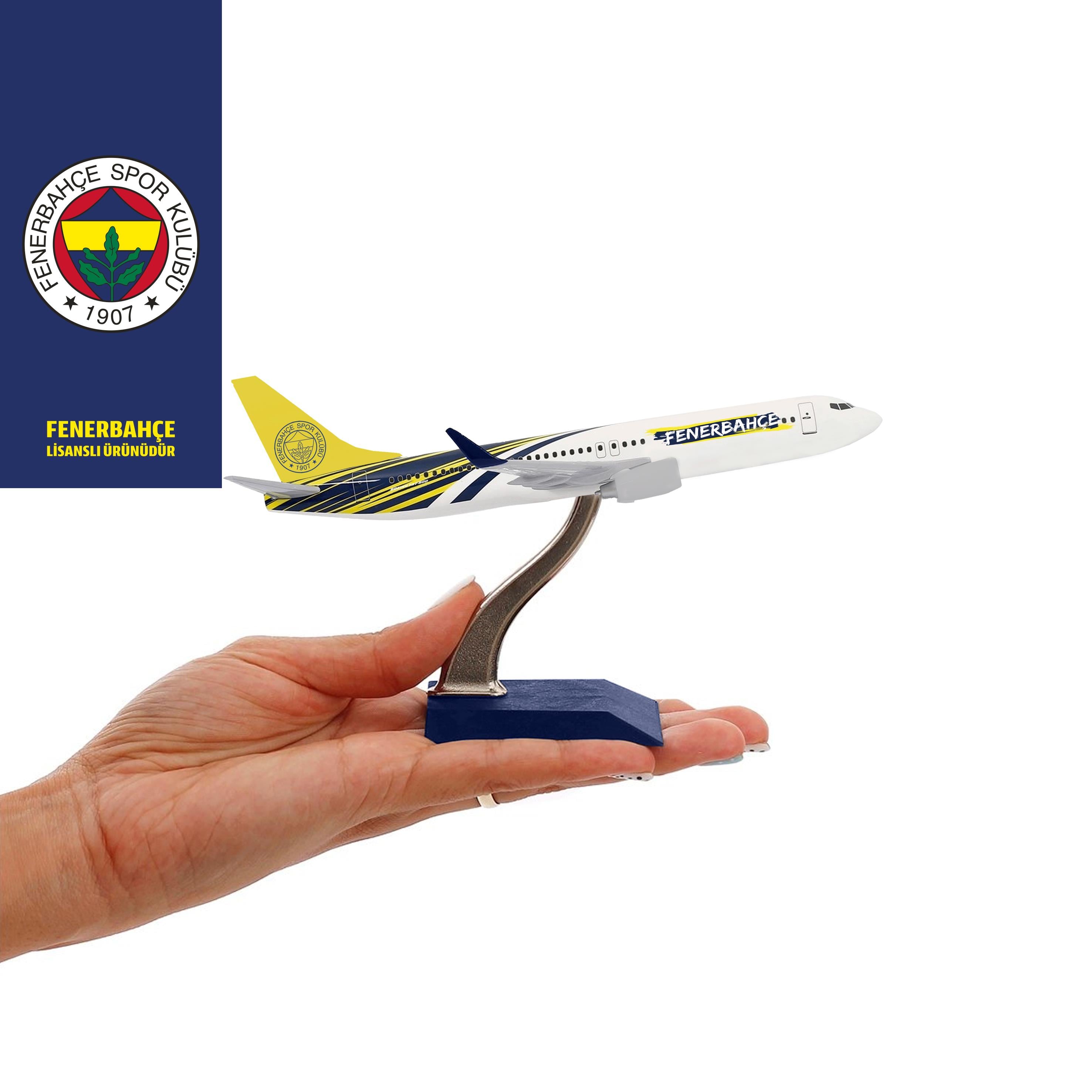 UCK0198Zekupp Boeing 737-800 1/100 Ölçek Fenerbahçe Lisanslı  Maket Uçak