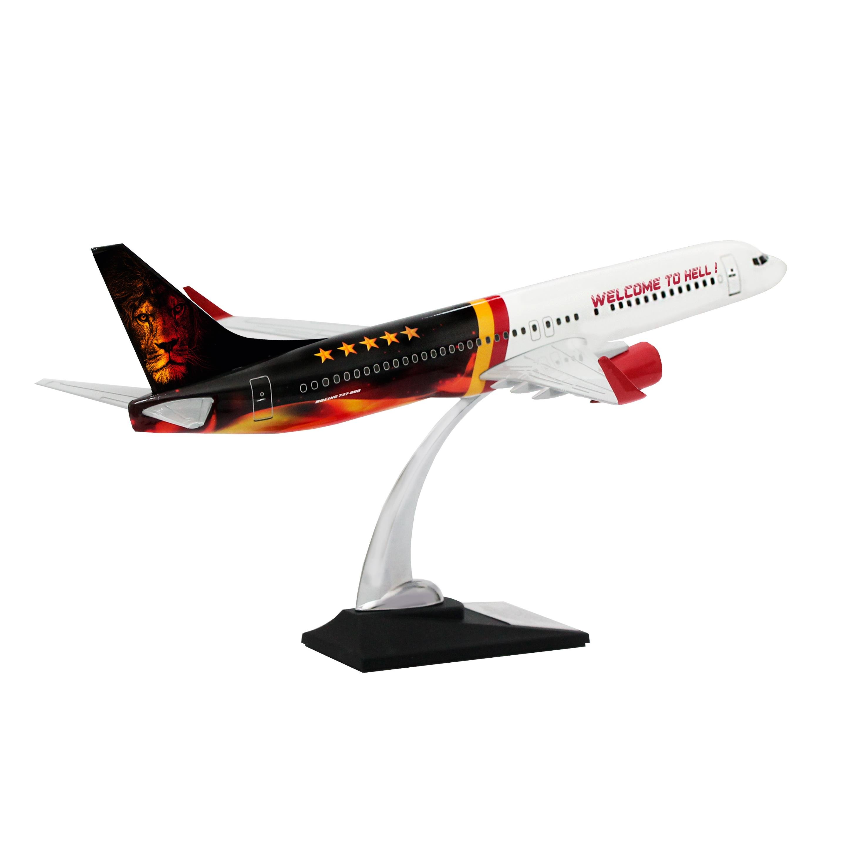 UCK0210Zekupp Boeing 737-800 1/100 Ölçek Welcome to Hell Tasarımlı Maket Uçak