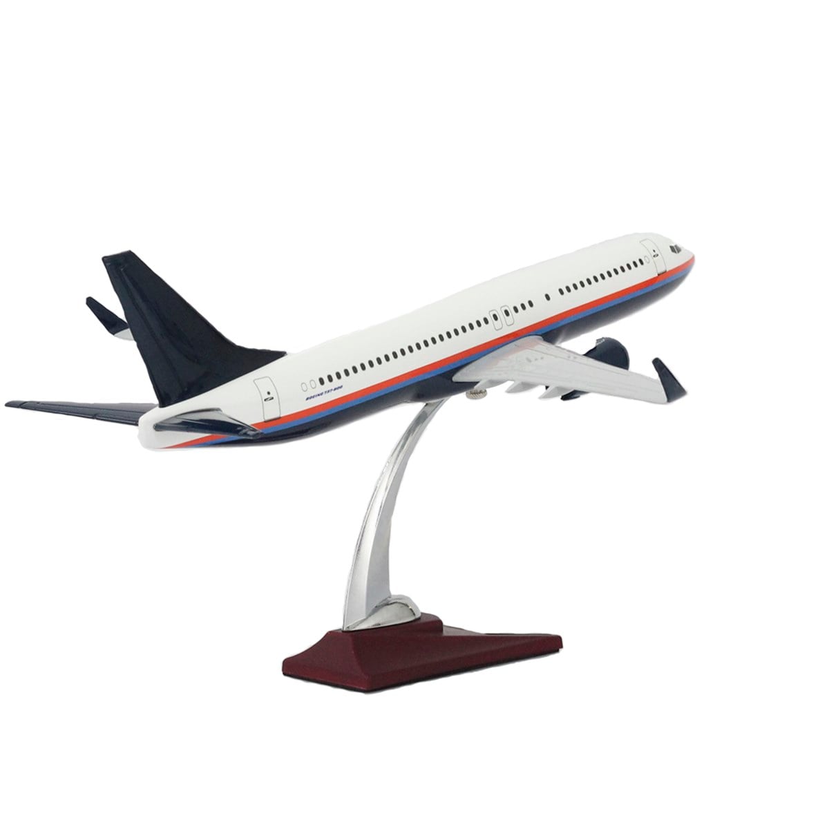 Zekupp Boeing 737-800 1/100 Ölçekli Beyaz Şeritli Tasarım Model Uçak