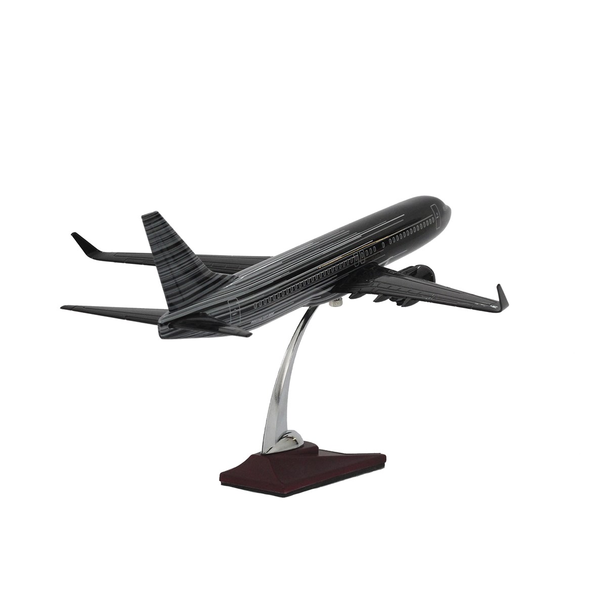 Zekupp Boeing 737-800 1/100 Siyah Çok Çizgili Tasarım Model Uçak