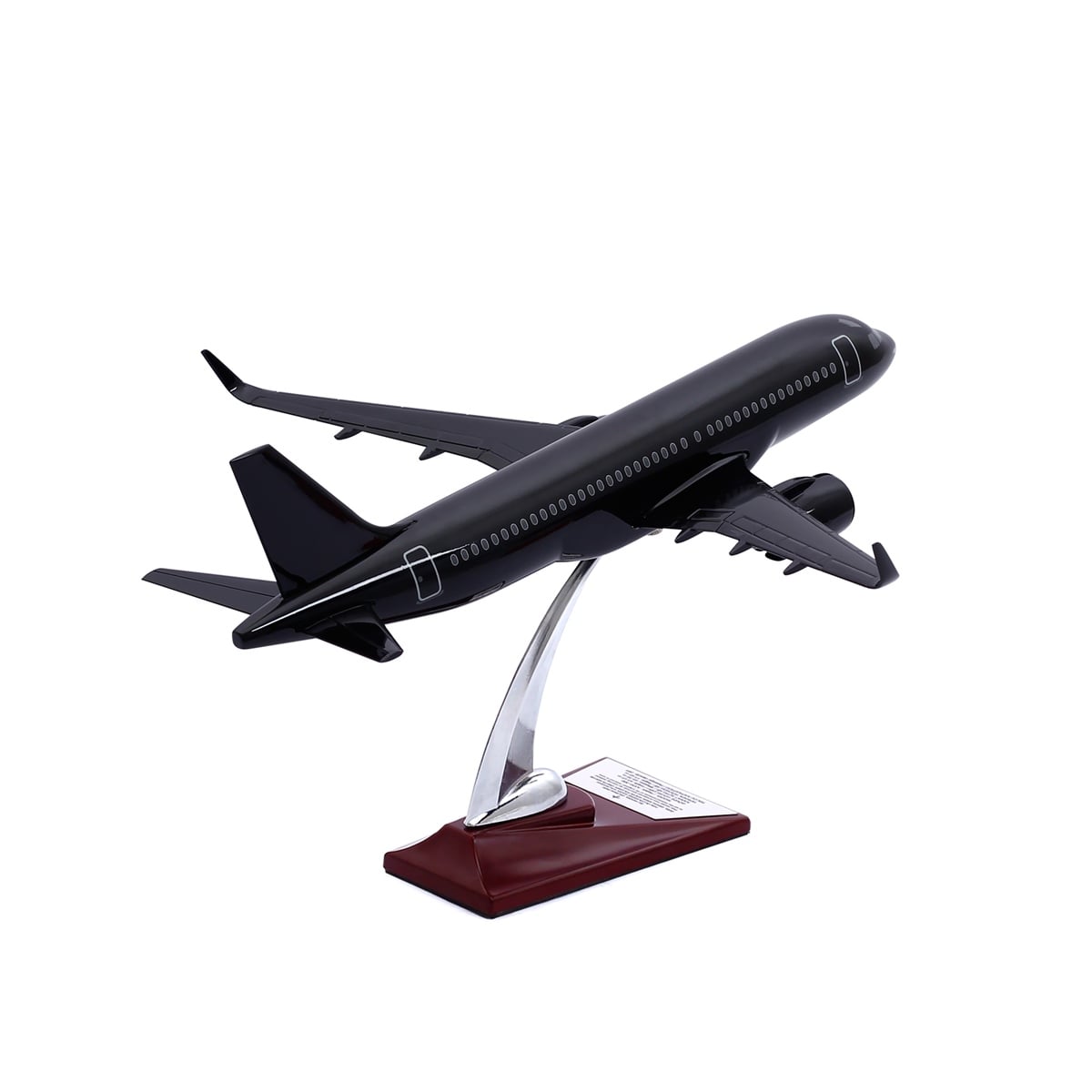 Zekupp - Maket Uçak - Airbus 320-200 1/100 - Siyah Renk ÖZEL TASARIM Model Uçak