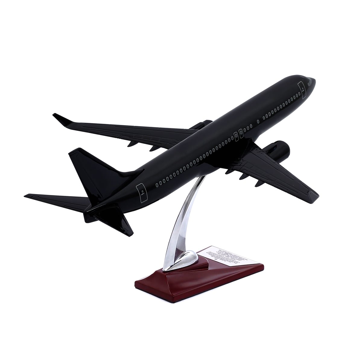 Zekupp - Maket Uçak - Boeing 737-800 1/100 - SİYAH ÖZEL TASARIM Model Uçak