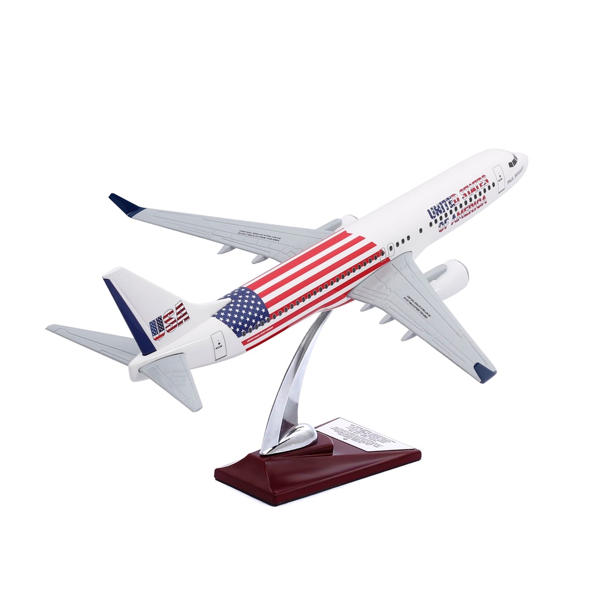 Zekupp - Maket Uçak - Boeing 737-800 1/100 - ABD ÖZEL TASARIM Model Uçak