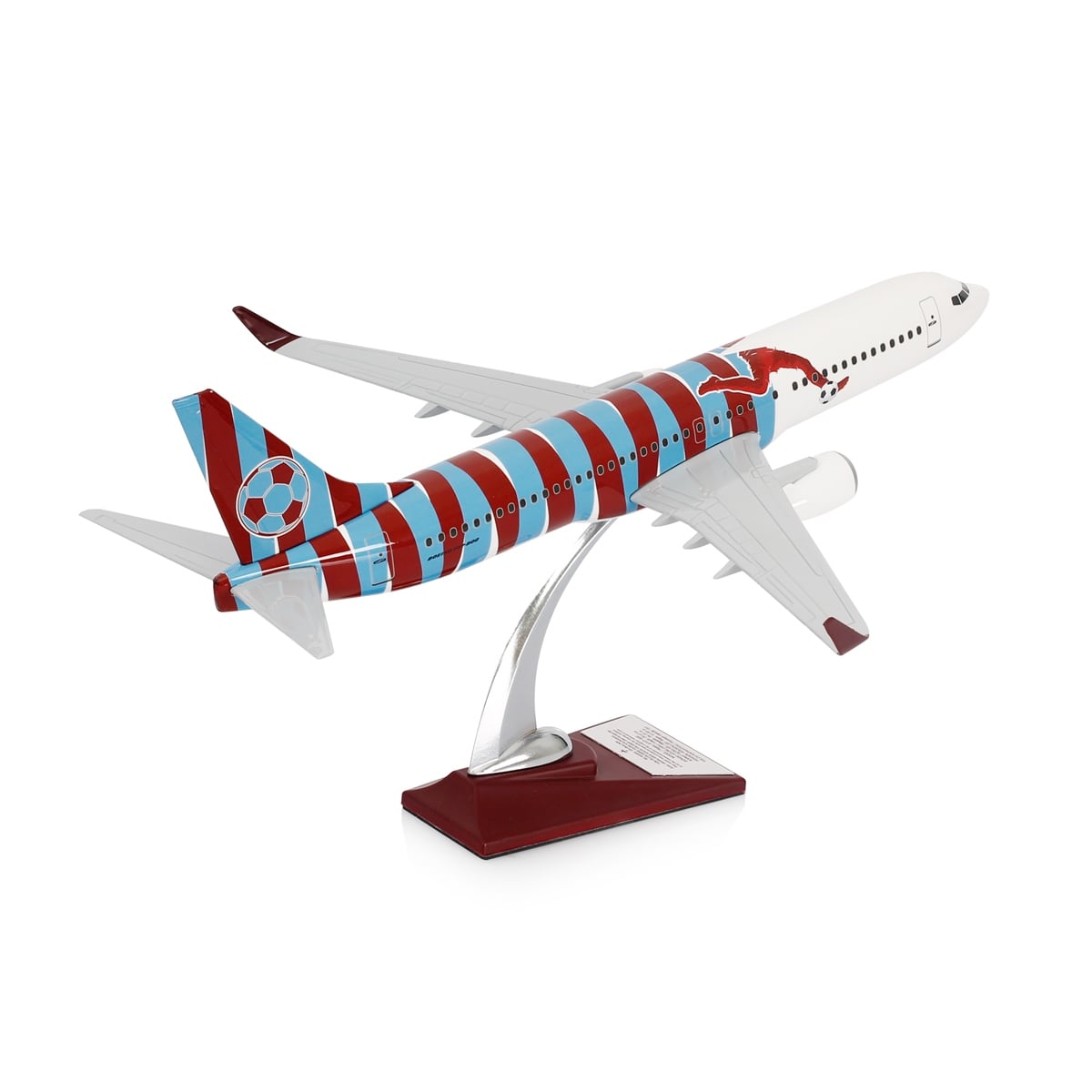 ZekUpp - Maket Uçak - Boeing 737-800 1/100 - BORDO MAVİ TARAFTAR Özel Tasarım Model Uçak