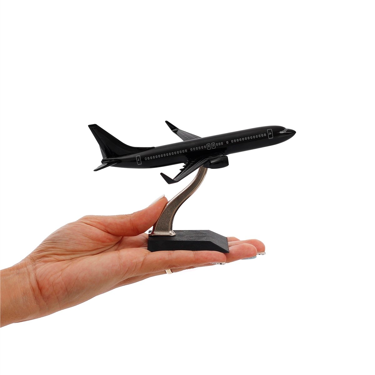 Zekupp - Maket Uçak - Boeing 737-800 1/250 Metal Gövde - SİYAH ÖZEL TASARIM Model Uçak
