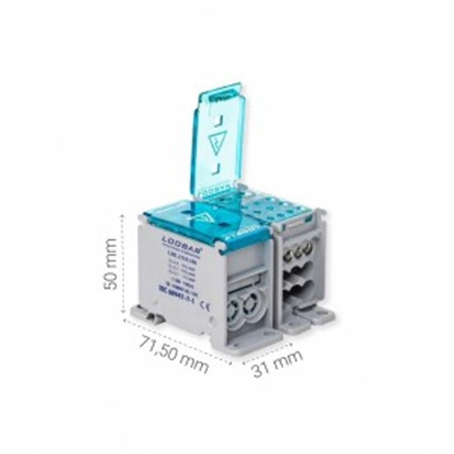 1 KUTUP - 10 DELIKLI - 100A  DAGITICI ( 3x16mm² + 5x10mm² + 2x6mm² )